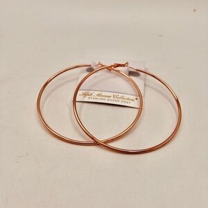 Fifth Avenue Collection Rose Gold Hoop Earrings